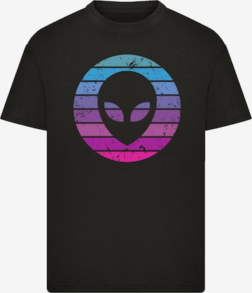 T-Shirt 'Alien Kopf' F4NT4STIC en noir : devant
