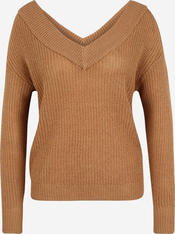 Only Petite Sweater 'MELTON' in Brown: front