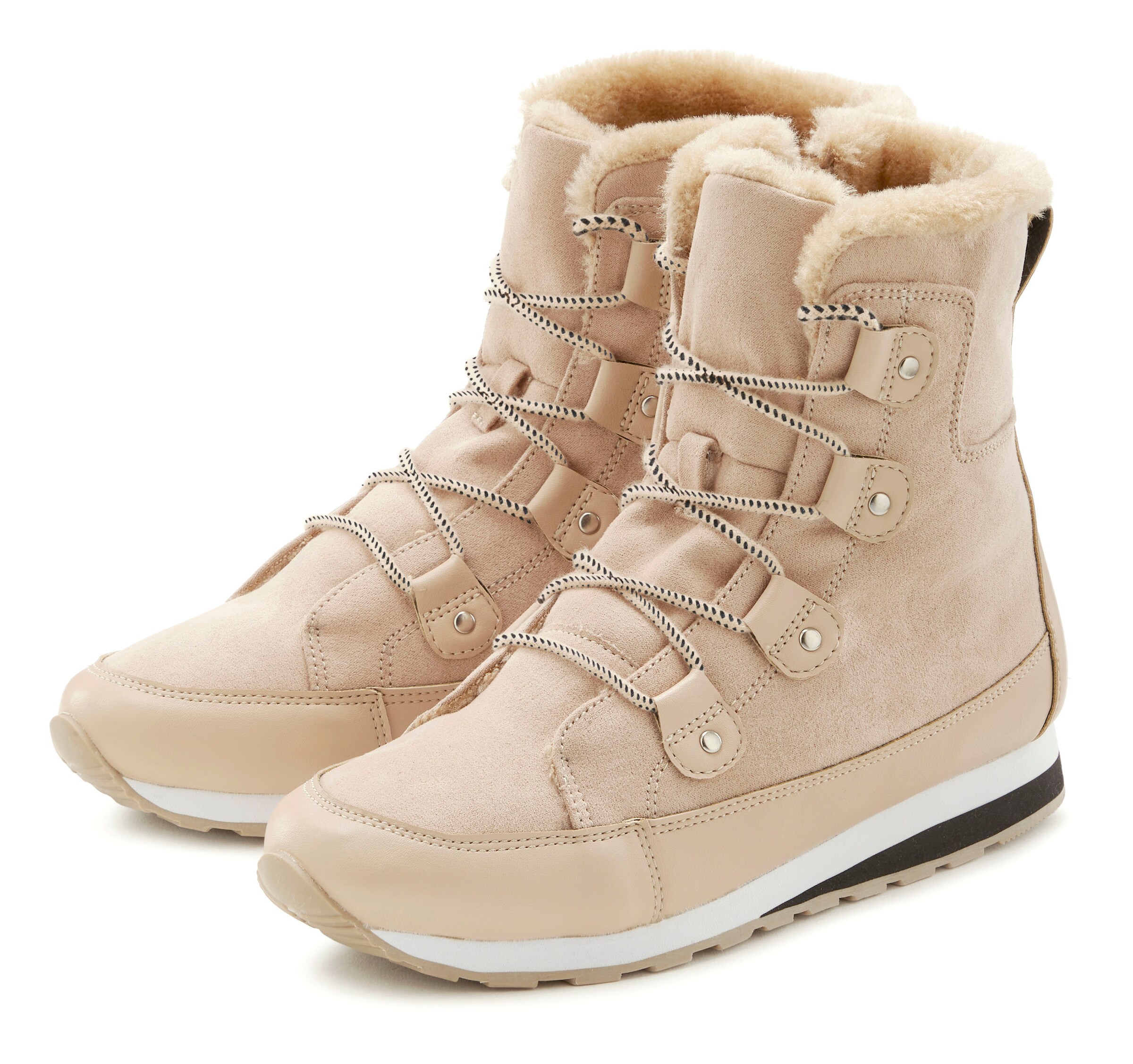 VIVANCE Schnürstiefel in Beige