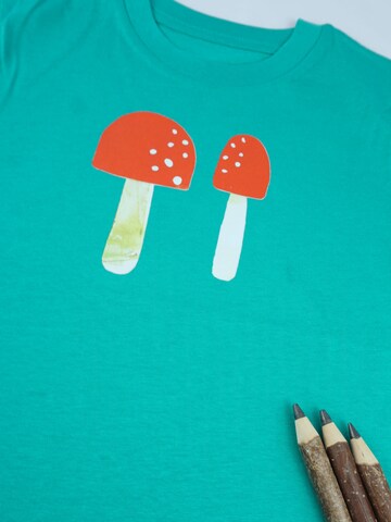MelaDi Shirt 'Pilze'‌‌‌‌‌‌ in Grün