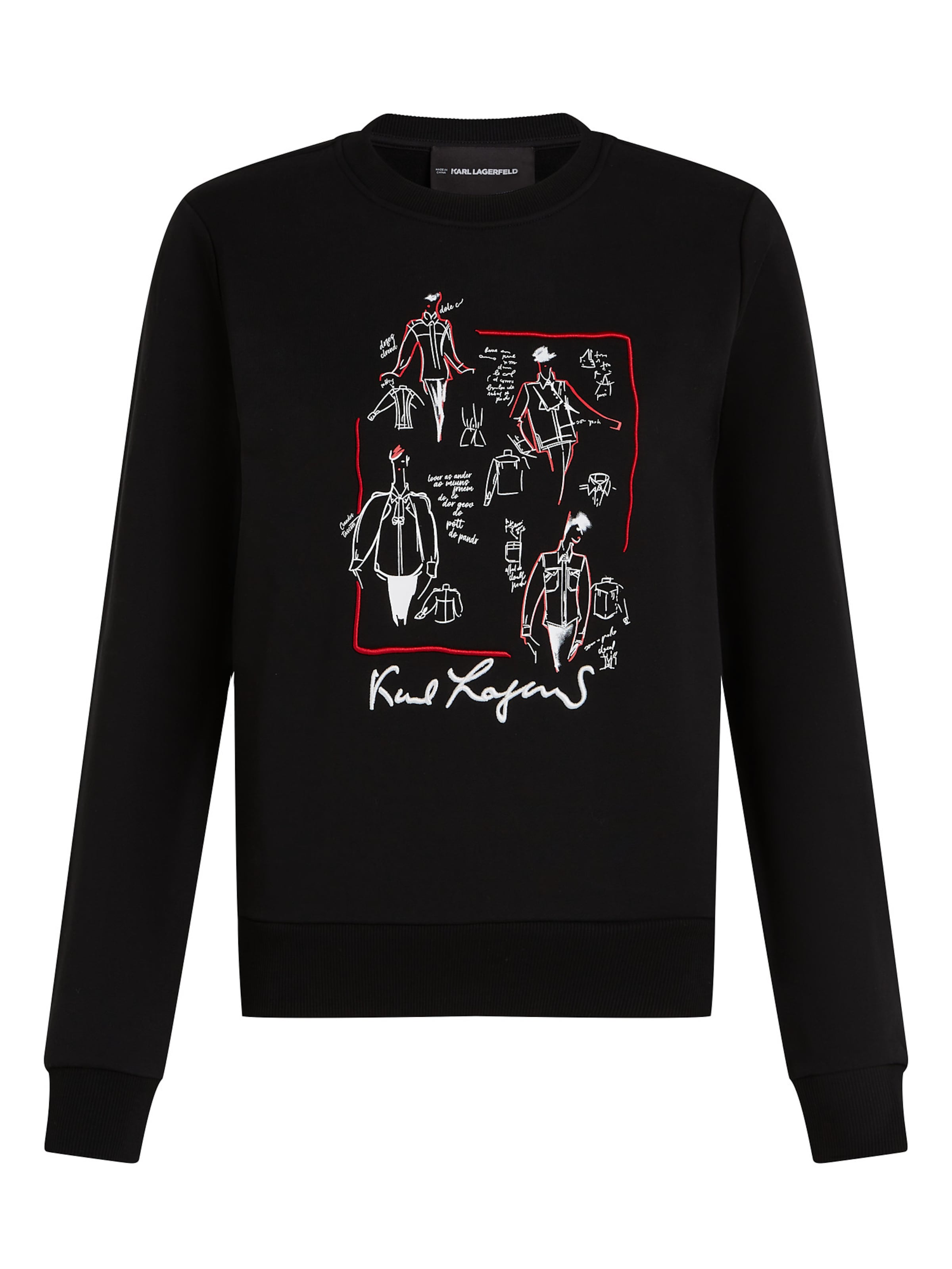 Karl Lagerfeld Majica 'Karl Series' | črna barva: sprednja stran