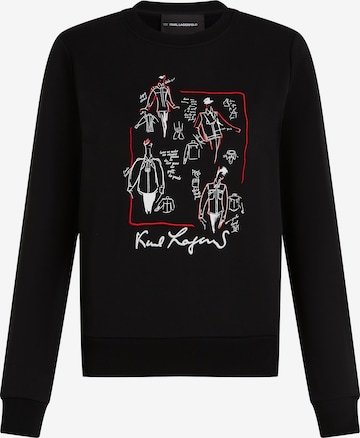 Sweat-shirt 'Karl Series' Karl Lagerfeld en noir : devant