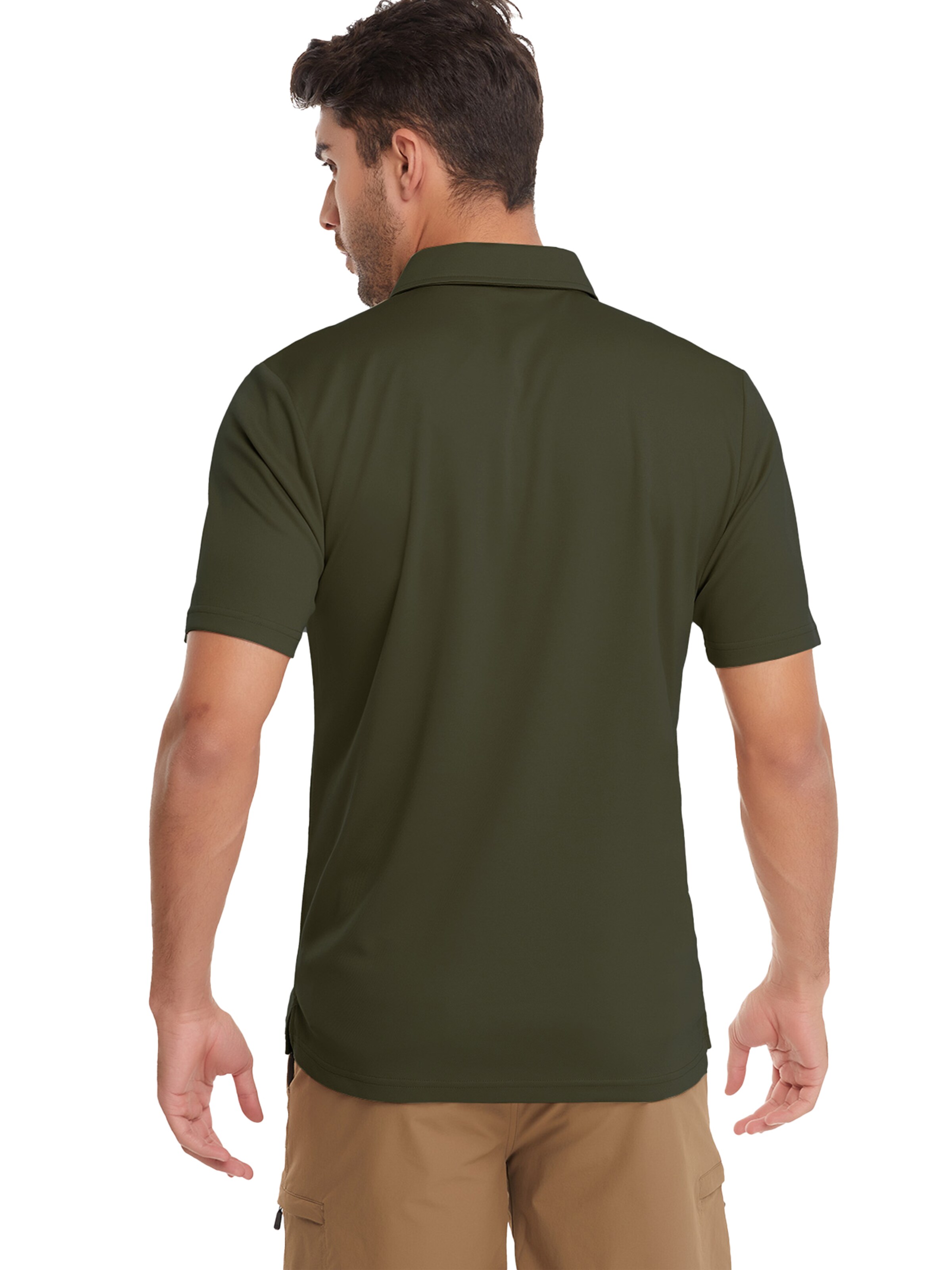 MEETWEE Shirt 'Polo Shirt Men's Short Sleeve Breathable Golf Polo T-Shirt Sport Basic Slim Fit' in Groen