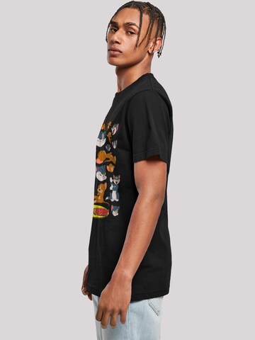 F4NT4STIC Shirt 'Tom And Jerry Many Faces and Tom and Jerry' in Black