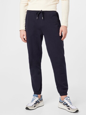 FARAH Tapered Broek in Blauw: voorkant