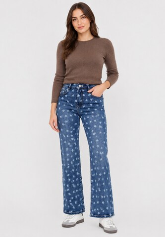 Wide Leg Jean Elara en bleu : devant