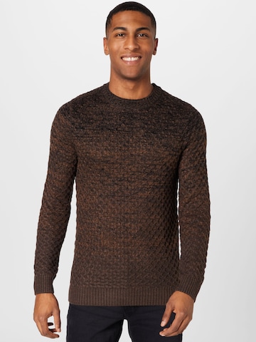 JACK & JONES Sweater in Brown: front