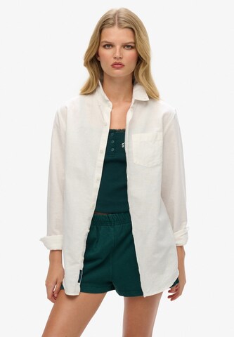 Superdry Blouse in Wit: voorkant