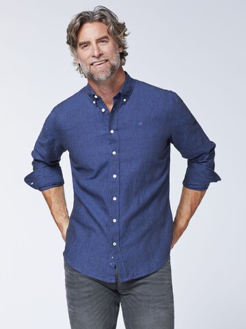 Colorado Denim Regular Fit Hemd in Blau: Vorderseite