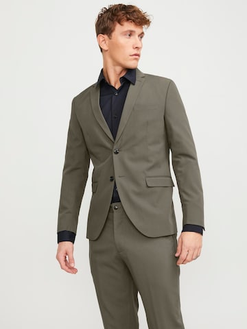 Coupe slim Veste de costume 'Franco' JACK & JONES en marron : devant