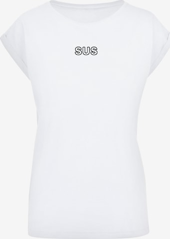 T-shirt 'SUS' F4NT4STIC en blanc : devant