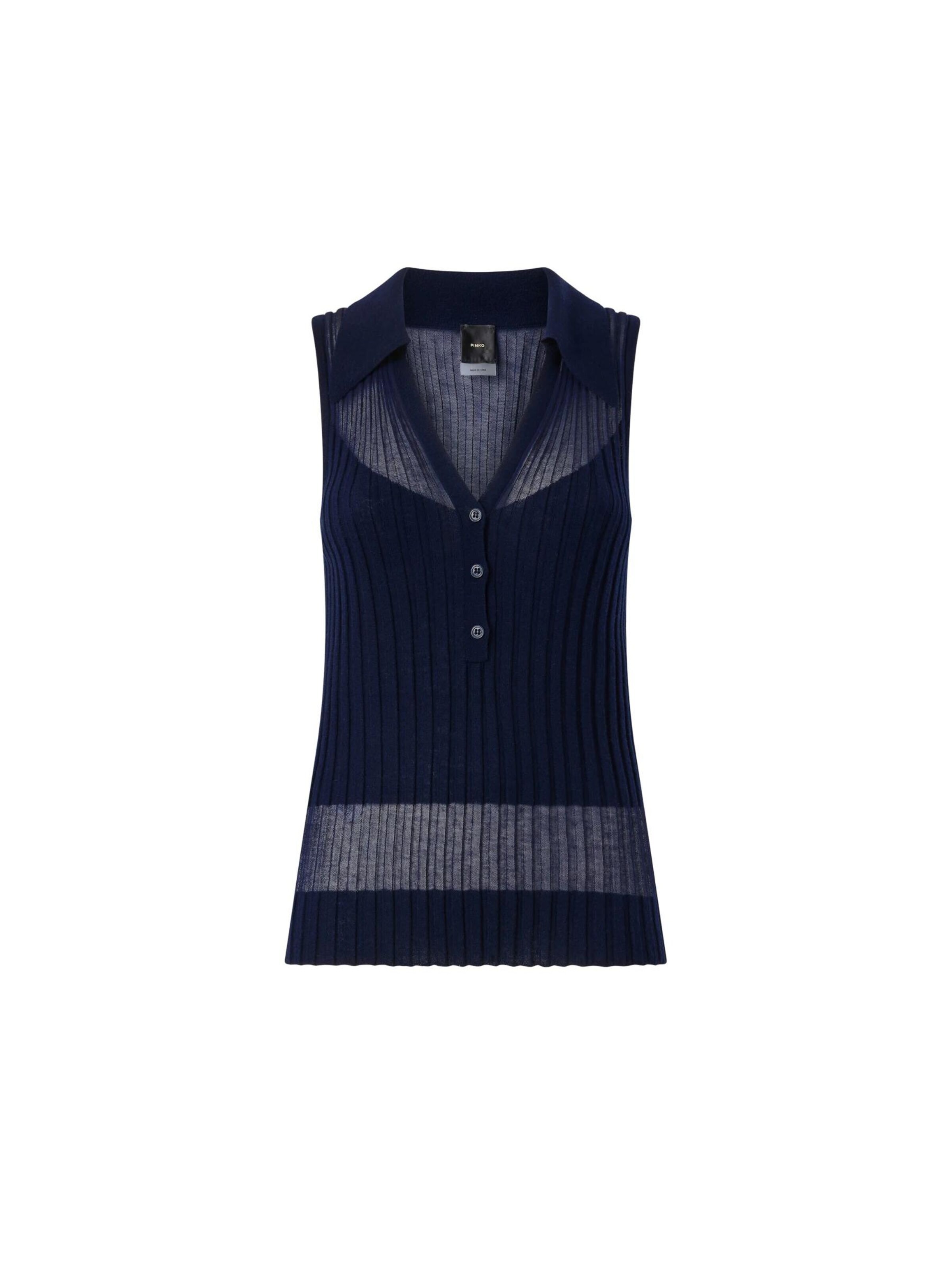 PINKO Knitted Top in Blue: front