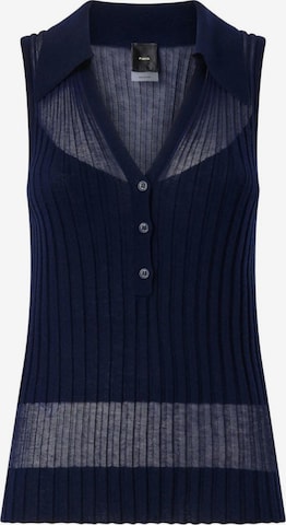 Top in maglia di PINKO in blu: frontale