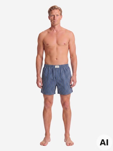 Sugar Pine Boxer ' Mix Karos ' in Blau: Vorderseite