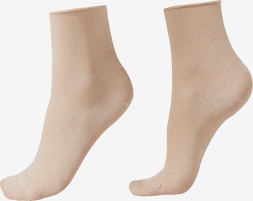 CALZEDONIA Socks 'GLITTER' in Beige: front