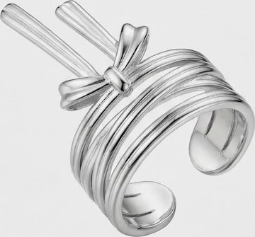Nemomatheo Ring 'Ribbon Knot' in Silver: front
