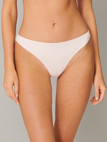 SCHIESSER Thong ' Invisible Lace ' in Pink: front