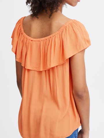 ICHI - Blusa 'Marrakech' em laranja