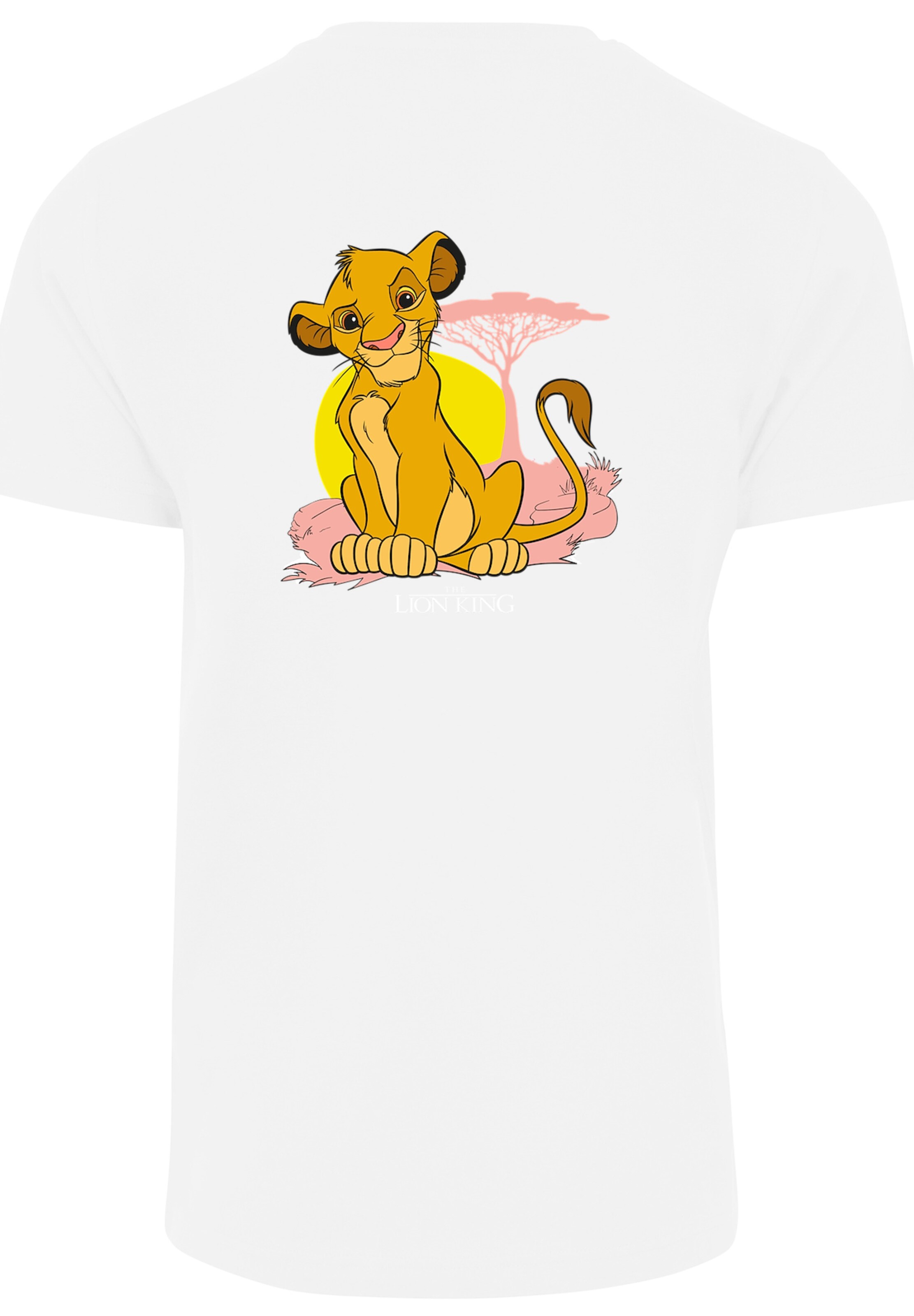 T-Shirt 'König der Löwen Simba und Mufasa' F4NT4STIC en blanc