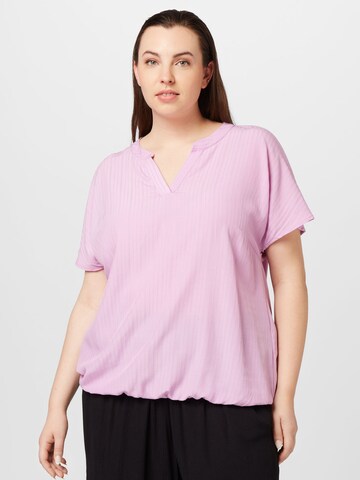 Camicia da donna 'Danni' di KAFFE CURVE in rosa: frontale