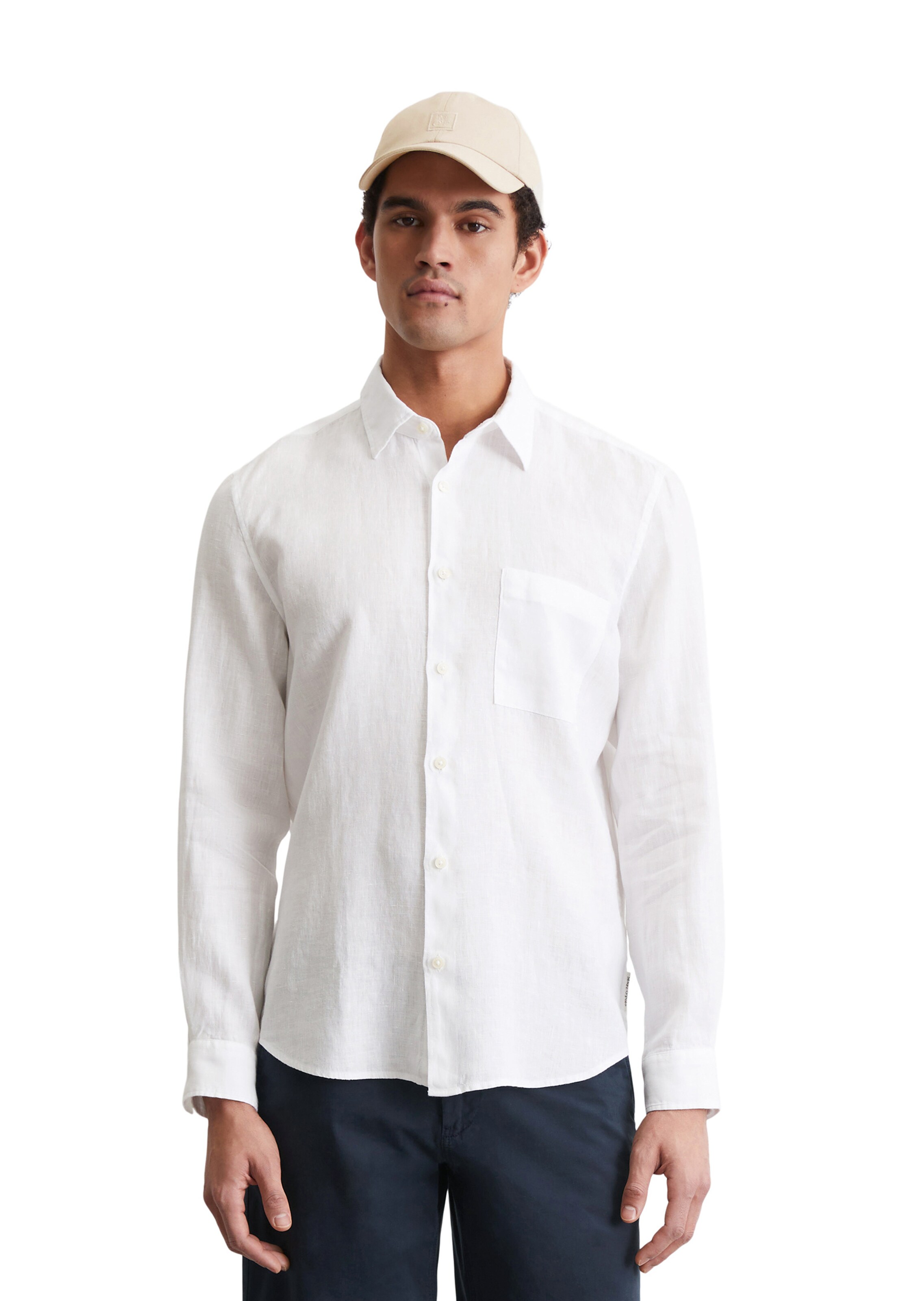 Marc O'Polo Regular Fit Hemd in Weiß: Vorderseite