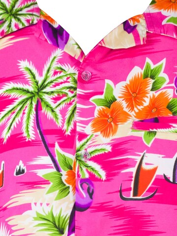 King Kameha Shirt 'Flamingos' in Pink