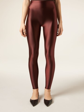 CALZEDONIA Skinny Leggings in Brown: front