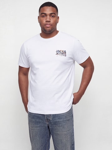 mėlyna Jack & Jones Plus Marškinėliai 'JJGEPLAS'