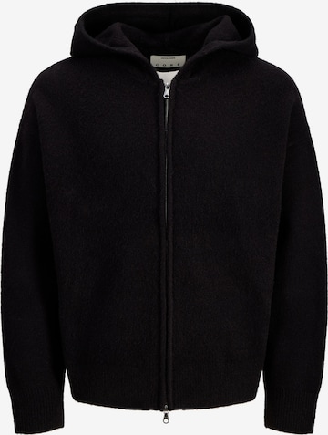 JACK & JONES Knit cardigan in Black: front