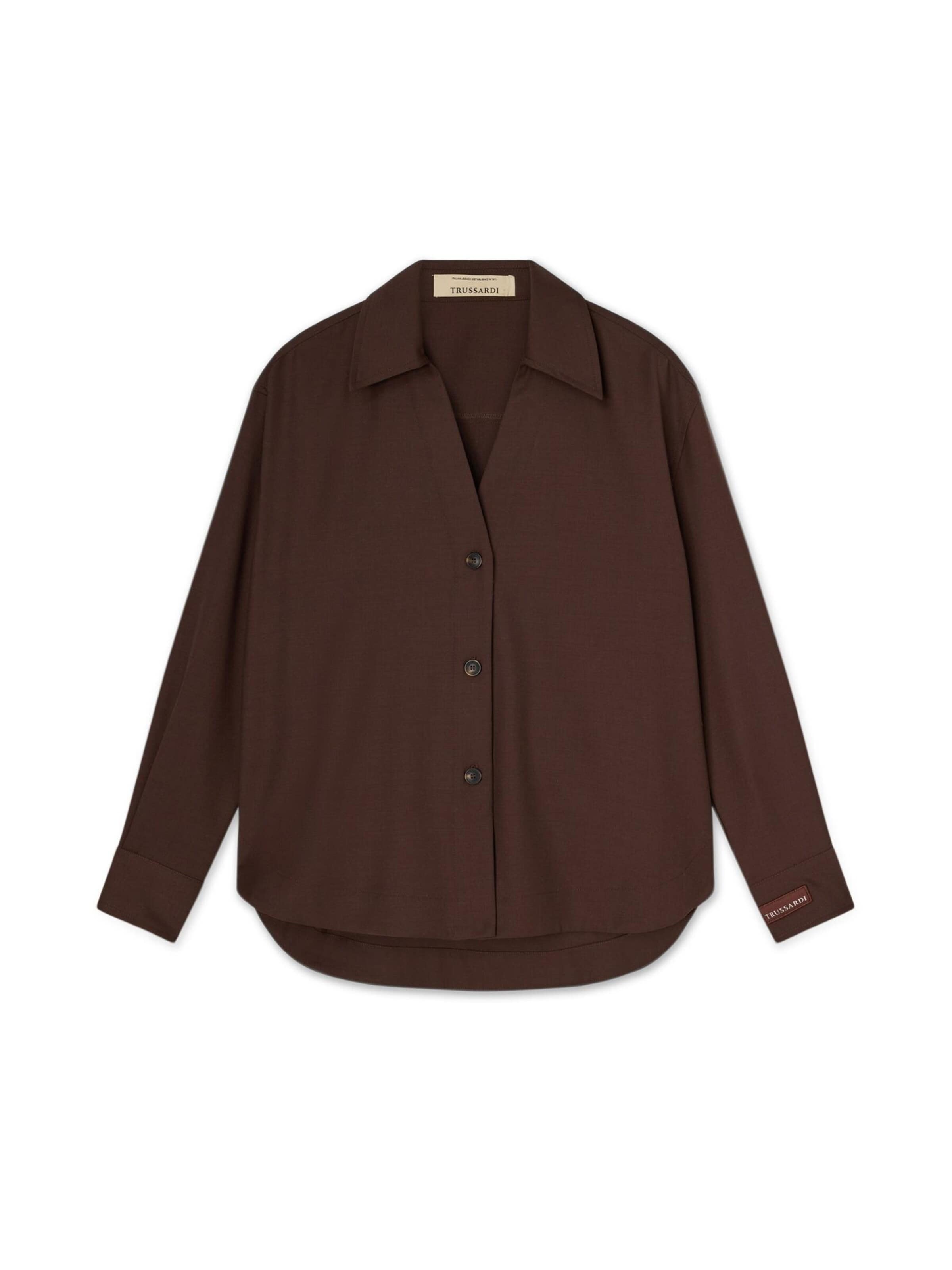 Trussardi - Blusa en marrón: frente