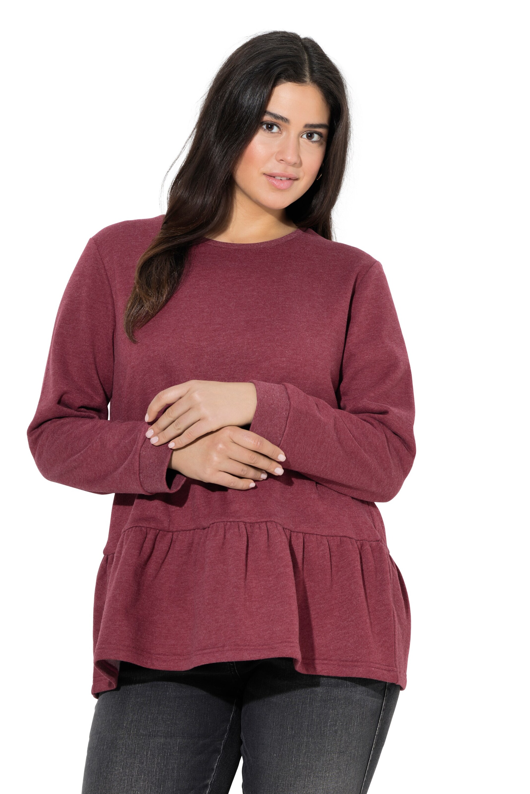 Ulla Popken Sweatshirt in Red: front