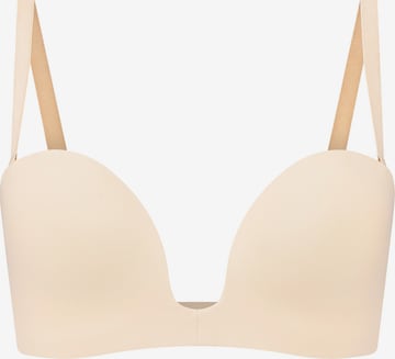 Bye Bra Triangel BH 'Deep Plunge Strapless Bra' in Beige: voorkant