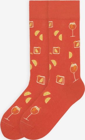 Von Jungfeld Socken 'Italy Icons' in Rot: Vorderseite