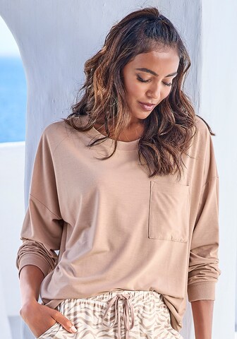 LASCANA - Camiseta para dormir en rosa: frente