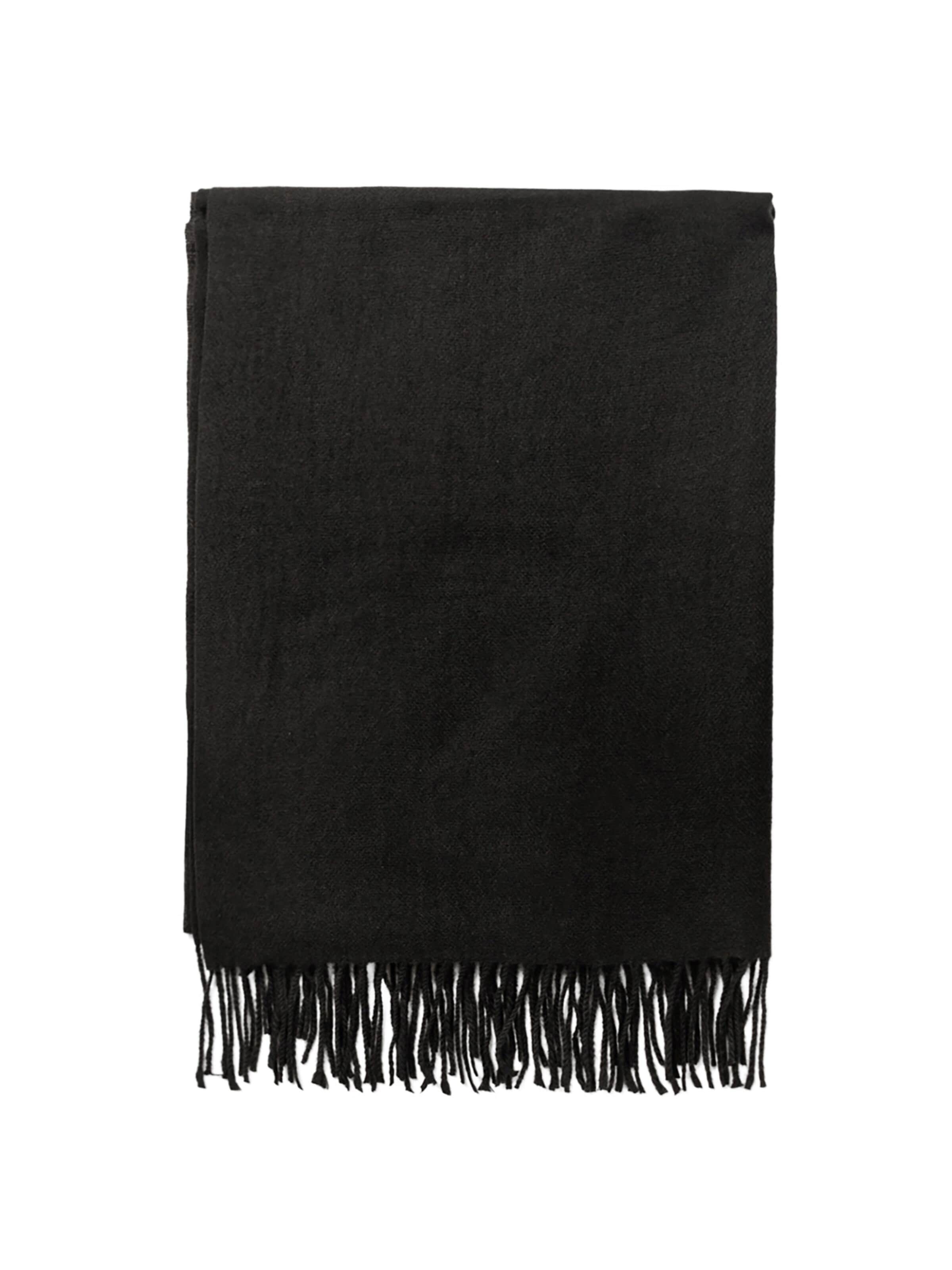 L'Arte Milano Shawl in Black: front