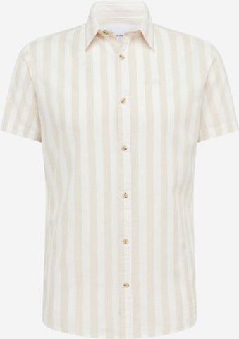 JACK & JONES Button Up Shirt 'JOSHUA' in Beige: front