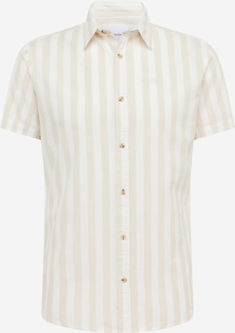 JACK & JONES - Slim Fit Camisa 'JOSHUA' em bege: frente