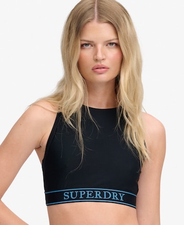 Superdry & Co High neck Bikinitop in Blauw: voorkant
