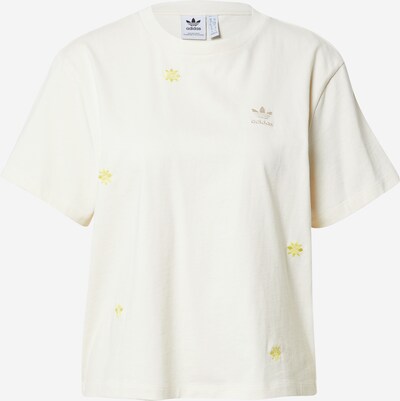 ADIDAS ORIGINALS T-Shirt in gelb / weiß, Produktansicht