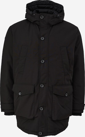 s.Oliver Men Big Sizes Winter Jacket in Black: front