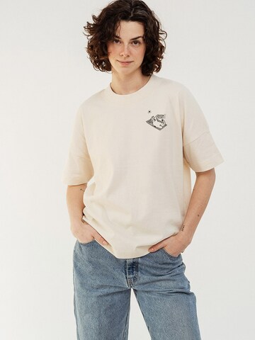 Kultgut Shirt 'Snooze' in White: front