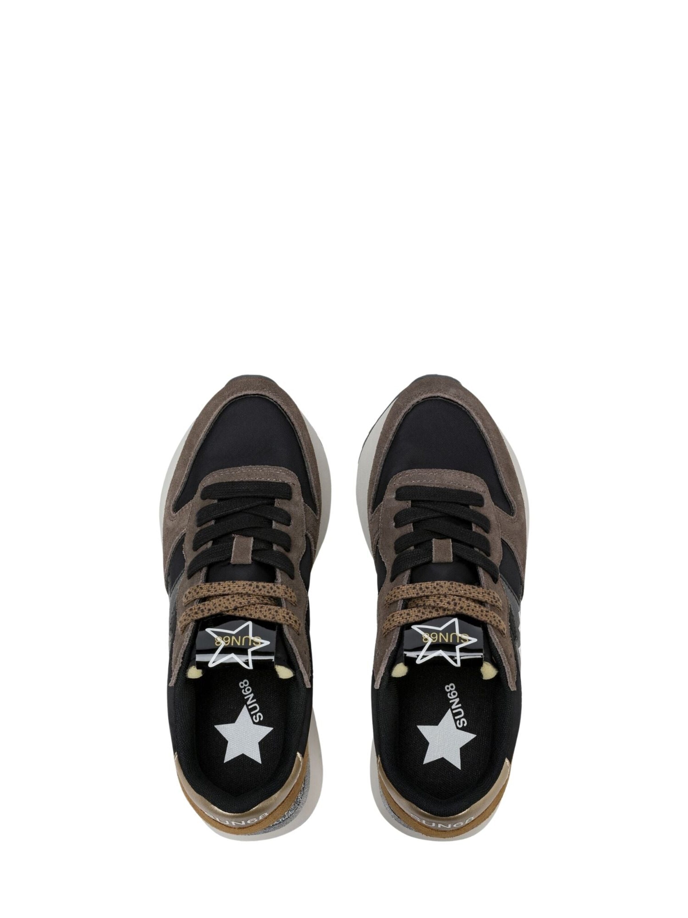 Sneaker bassa 'Sneakers Sun68 Big Stargirl Mix Materials da donna in camoscio e tessuto nero Z46229 11' di SUN68 in nero