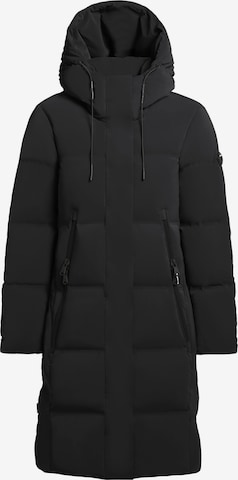 juoda khujo Žieminis paltas ' LONI ': priekis