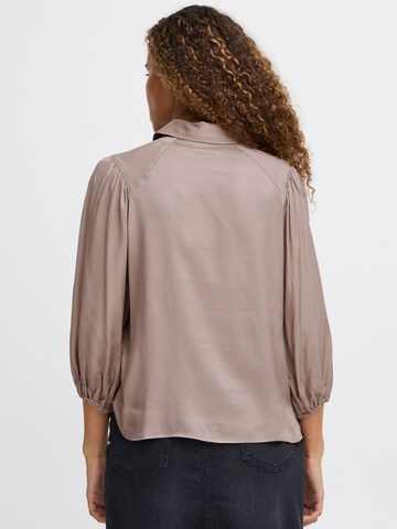 ICHI Bluse in Grau