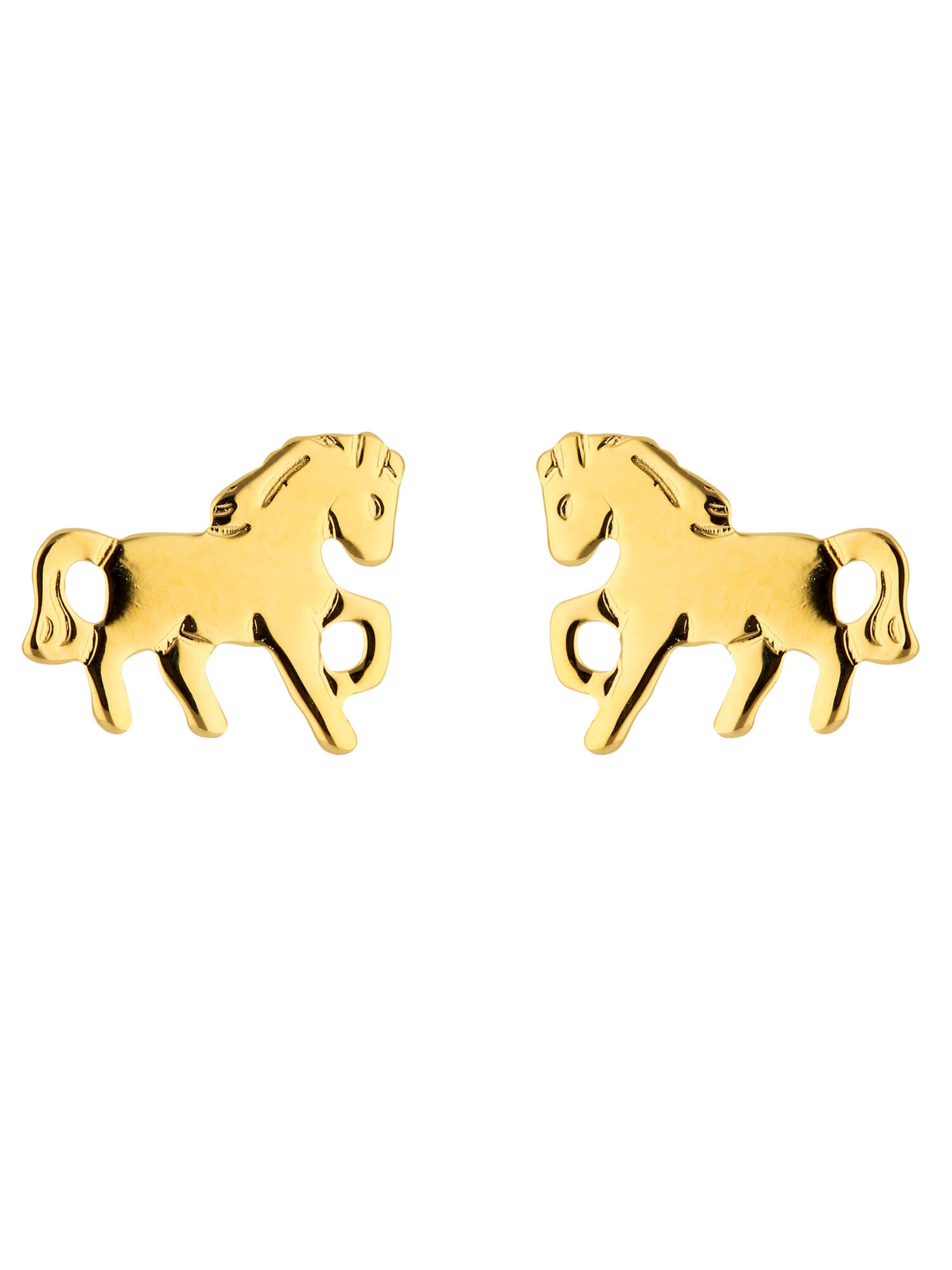Adelia´s Ohrringe "Pferd" in Gold: Vorderseite