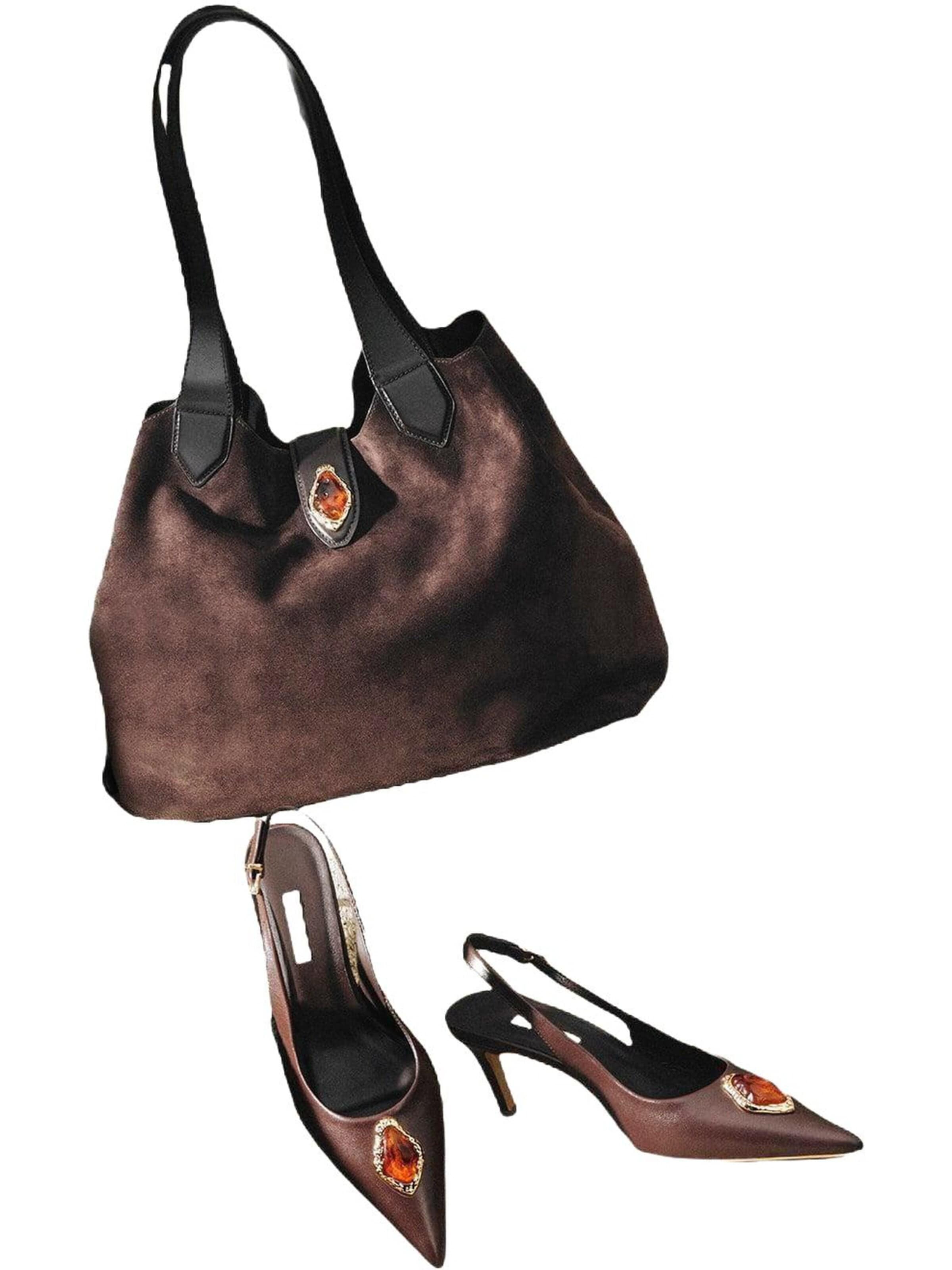 Escarpins 'Slingback Stiletto' Desa en marron