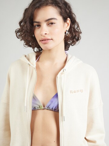 ROXY Sweatjacke 'NEVER BETTER' in Beige