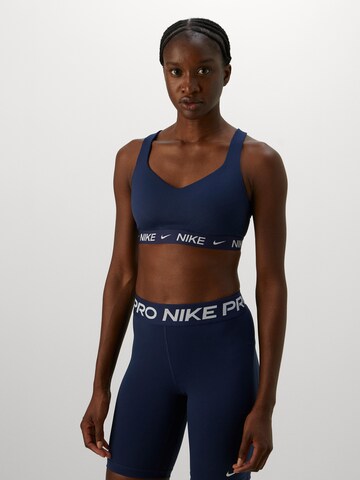Bustier Soutien-gorge de sport 'INDY' NIKE en bleu : devant