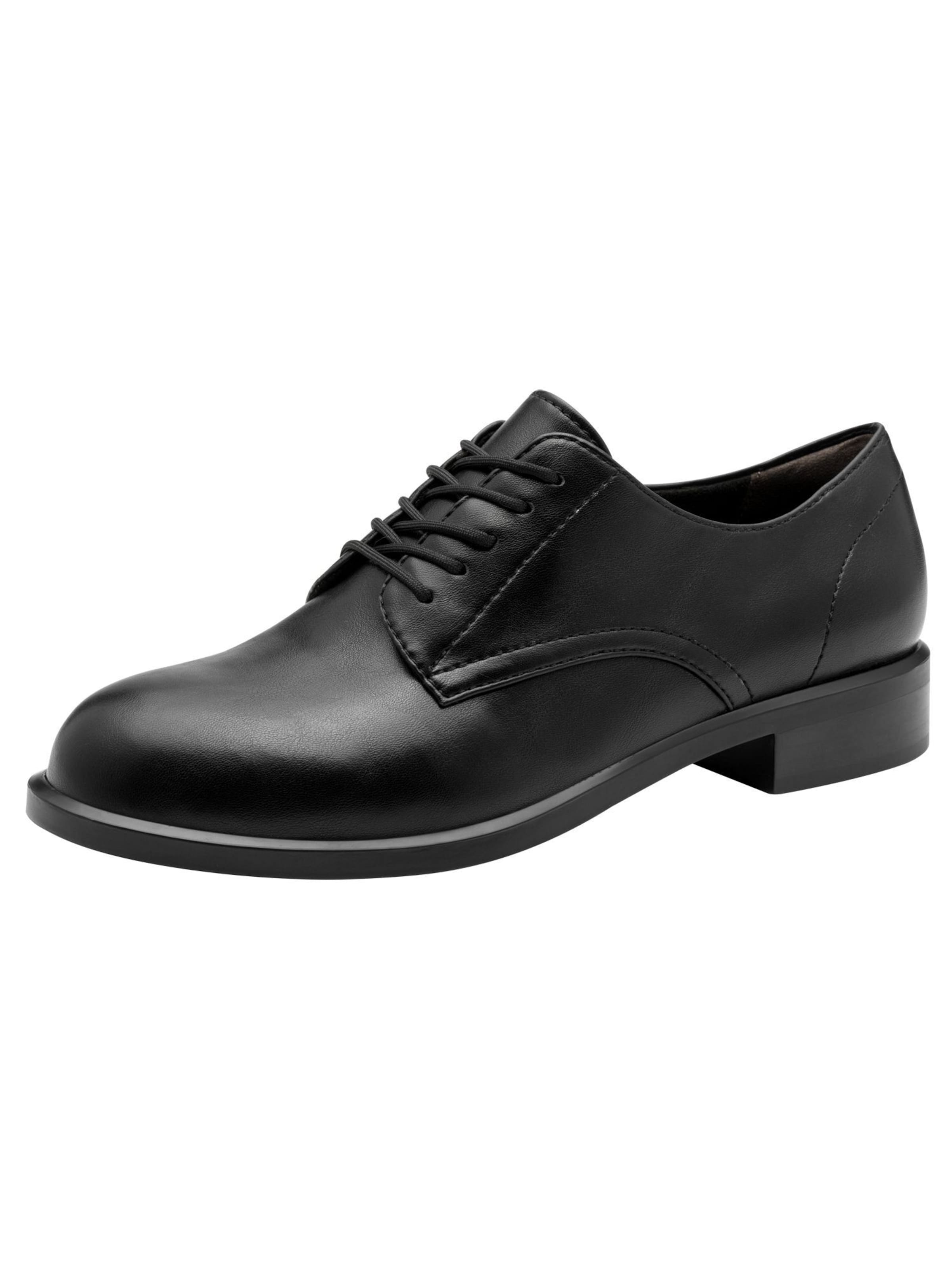 Chaussure à lacets Tamaris en noir : devant