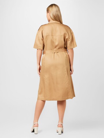 Calvin Klein Curve Shirt dress in Orange